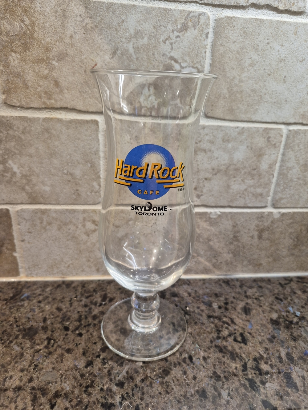 Vintage Hard Rock Cafe Hurricane Glass 8” Tall Sky dome Toronto